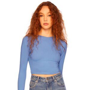 Susana Monaco Long Sleeve Crew LS - Cornflower NWT - Medium